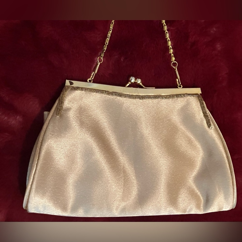 Vintage gorgeous clutch with removable chain - Picture 6 of 8